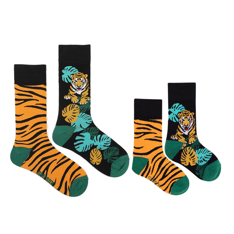 Parent-kid Matching Socks - Tiger