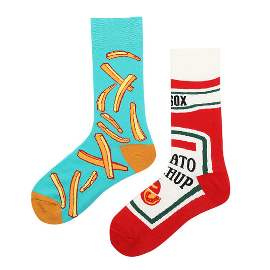 Unisex Odd Socks - Ketchup and Chips