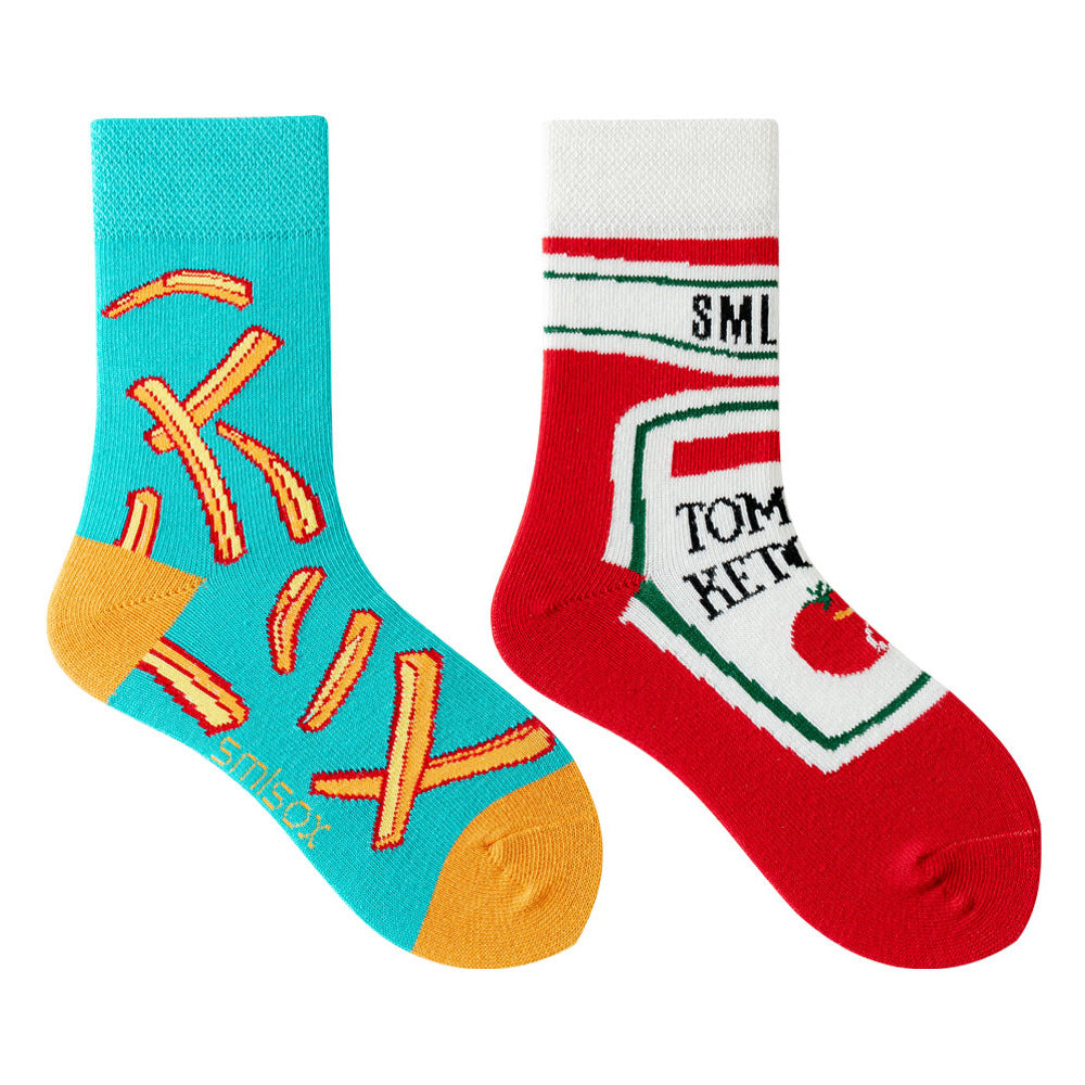 SMLSOX - Kids Odd Socks - Chips and Ketchup