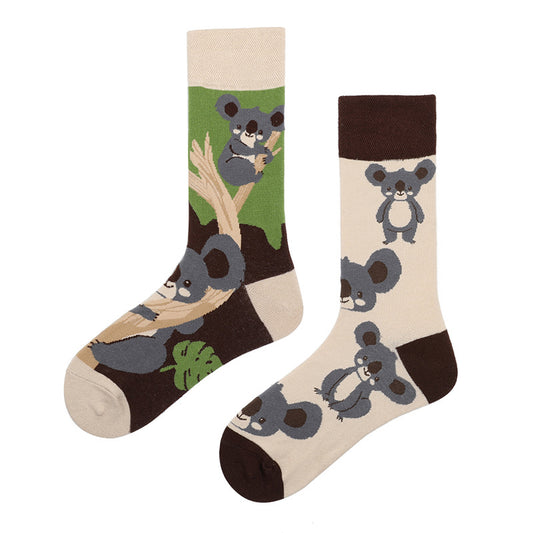 Unisex Cotton Odd Socks - Koala