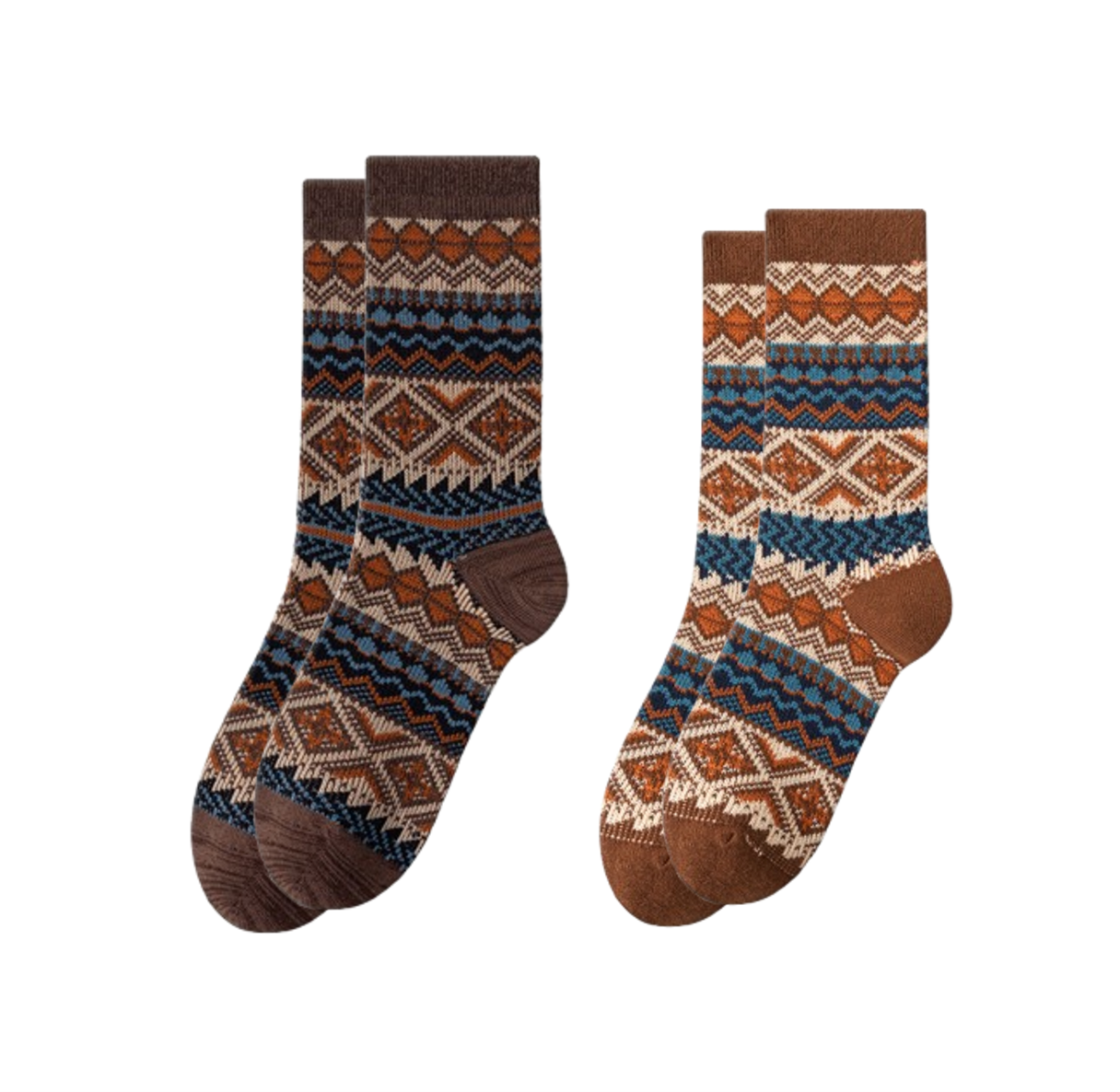 matching socks for couple - coffee brown